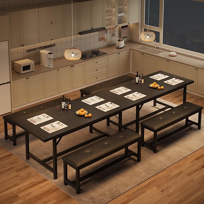 GarveeHome Dining Table Set for 4-6, Kitchen Table Set for Apartment, Small - Image 3