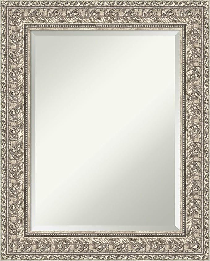 Amanti Art Silver Bathroom Mirror by AmantiArt