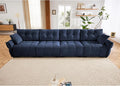 Modern Chenille Fabric 4-Seat Sofa w/ 2 Pillows, Premium Upholstery Living Room by FAVSH