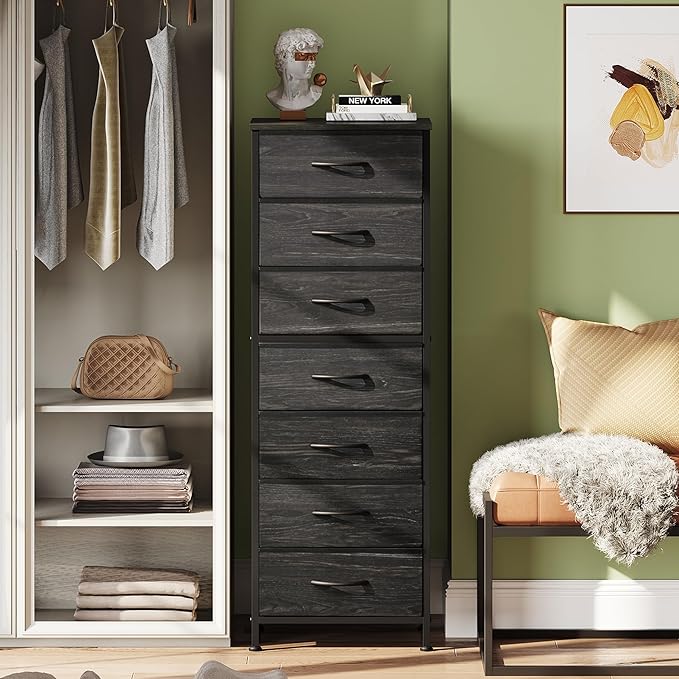 WLIVE Tall Dresser for Bedroom, 7 Drawer Dressers & Chests of Drawers, Fabric - Image 5
