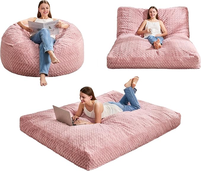 Hobestluk Bean Bag Chair Convertible Beanbag Chairs by YourHomeDeservesMore