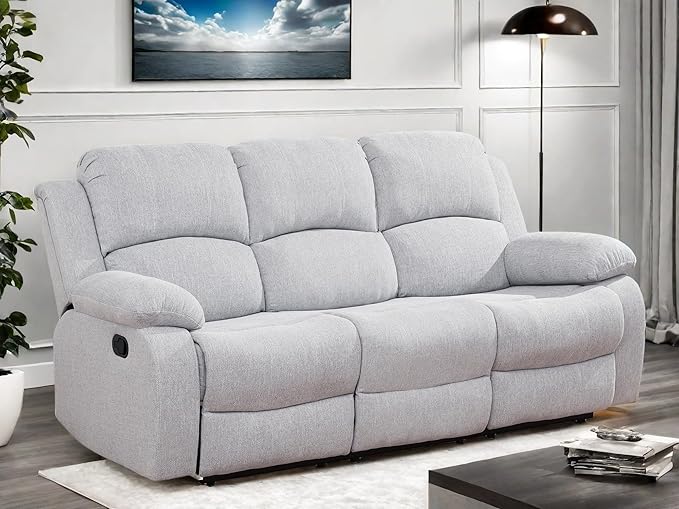 Recliner Sofa Couch, 3-Seater Home Theater Seating Reclining Sofa, Power - Image 6