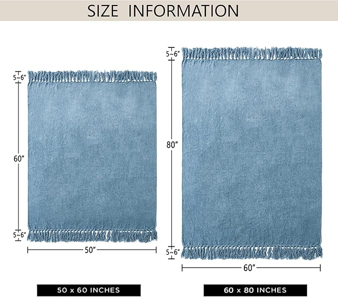 Chenille Throw Blanket for Couch 50"X 60", Soft Cozy Throws - Image 3
