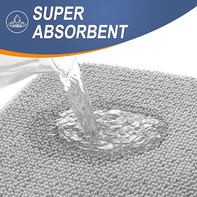 OLANLY Thick Memory Foam Bath Mat Rug 59x24, Extra Soft Absorbent Bathroom Rug - Image 3
