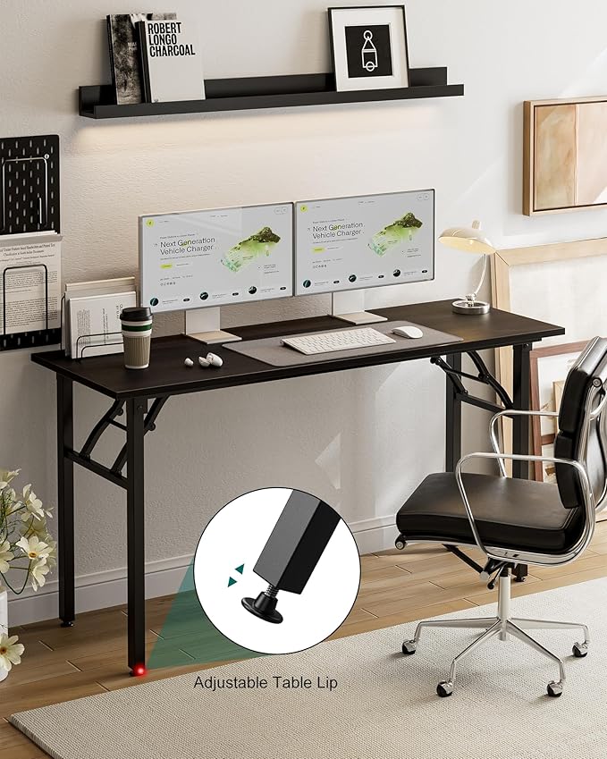 Frylr Small Folding Computer Desk – Portable 55.1 Inch Foldable Laptop Table - Image 7