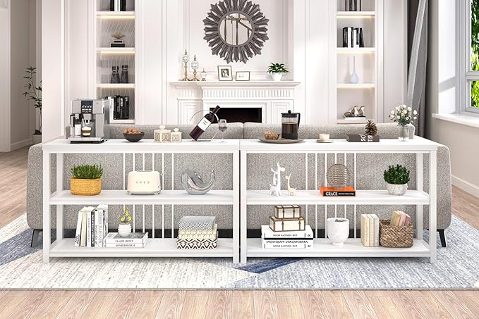 FOLUBAN Modern Sofa Console Table - Image 5