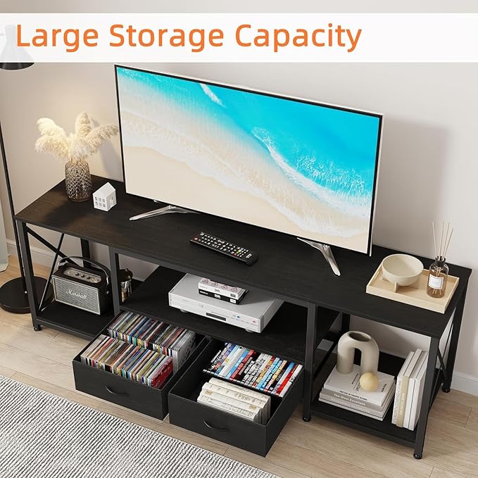 TV Stand with Fabric Drawer for 50 55 Inches TV - Image 3