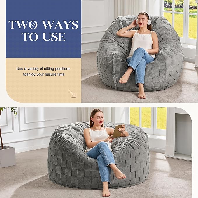 Hobestluk Bean Bag Chairs Beanbag Chair - Image 3