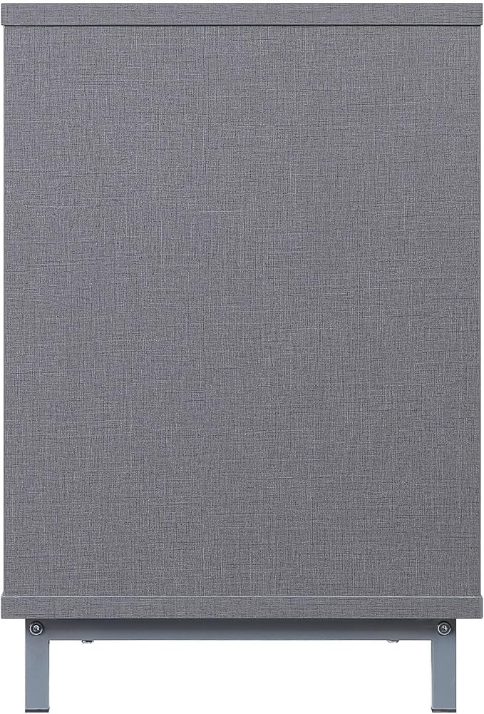 Manhattan Comfort Brighton 60" TV 7 Shelves, Tempered Glass Dividers and Media - Image 7