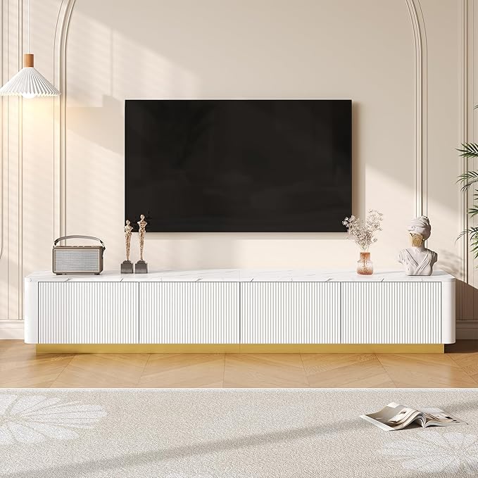 Merax Modern Fluted TV Stand Consoles - Image 2