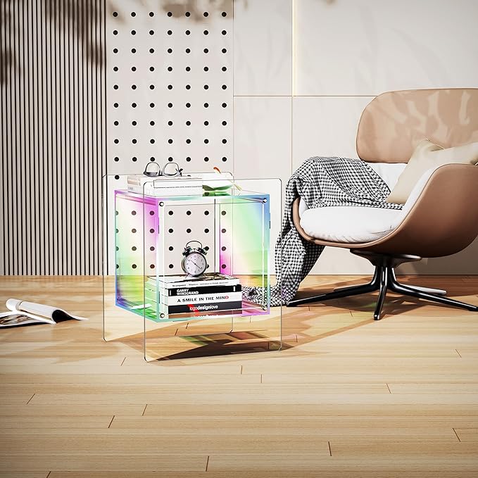 Acrylic Nightstand Colorful Bedside Table - Image 7