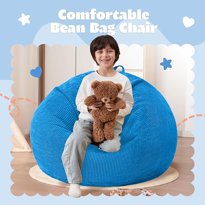 HABUTWAY 2 FT Bean Bag Chair, Giant Bean Bag Chairs, Big Bean Bags - Image 3