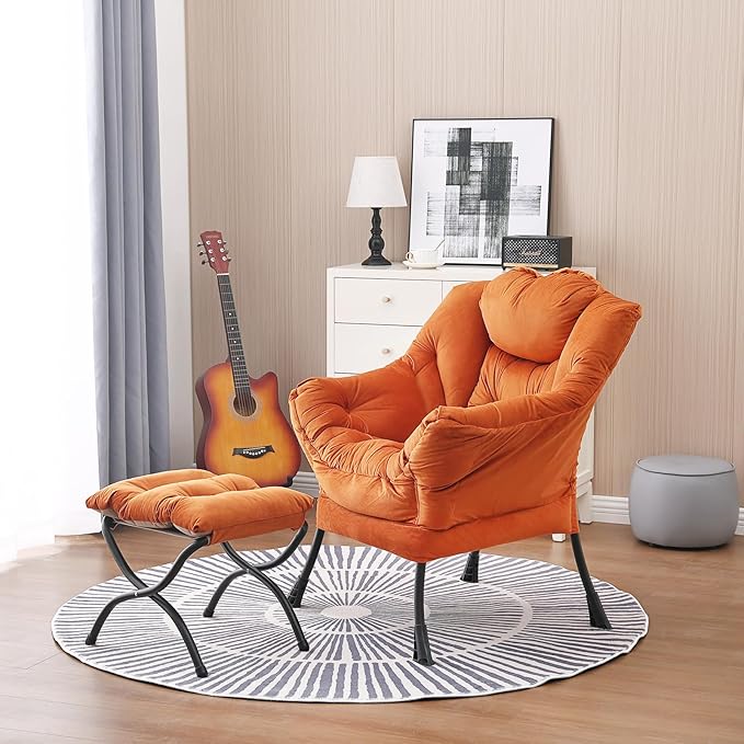 Lazy Chair and Ottoman, Large Accent Lounge Chair - Image 7