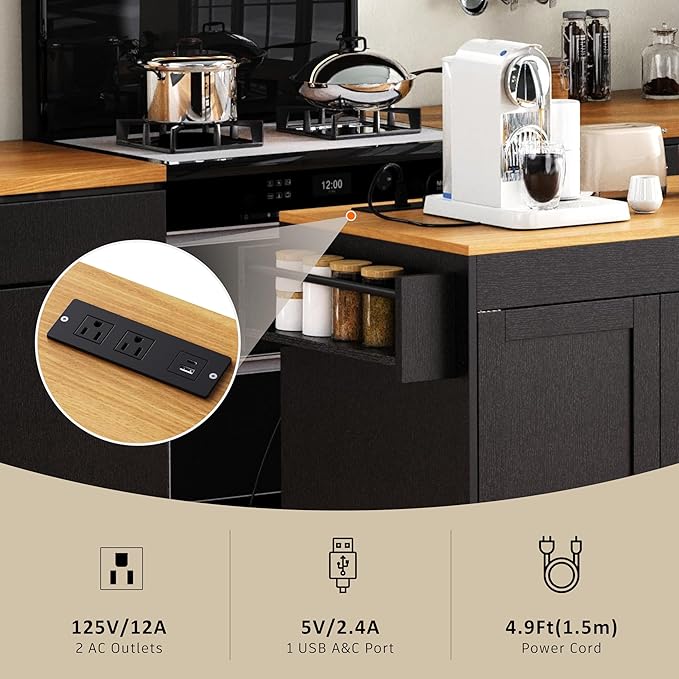 Ball & Cast 74.8" Kitchen Island - Image 8