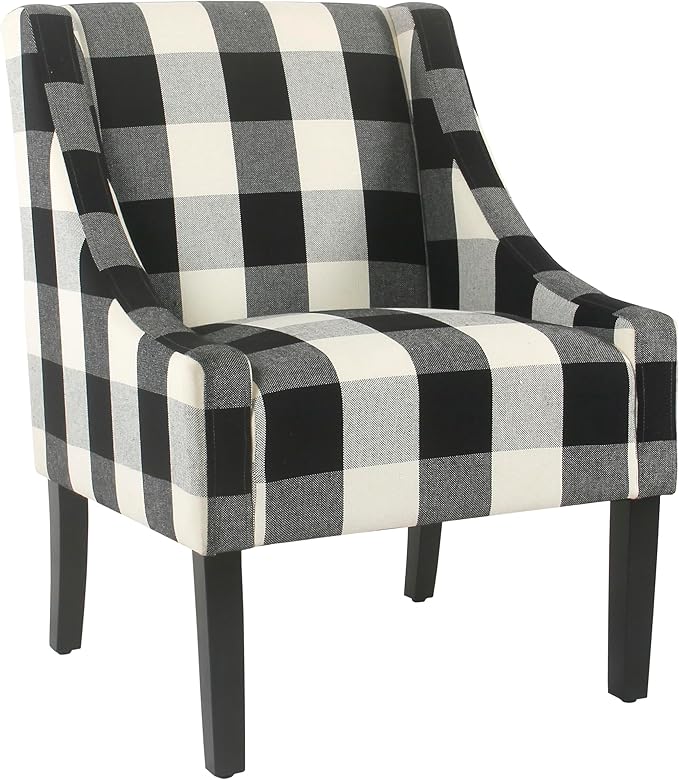 Homepop Home Decor | Upholstered Swoop Arm Accent Chair | Accent Chairs by HomePop