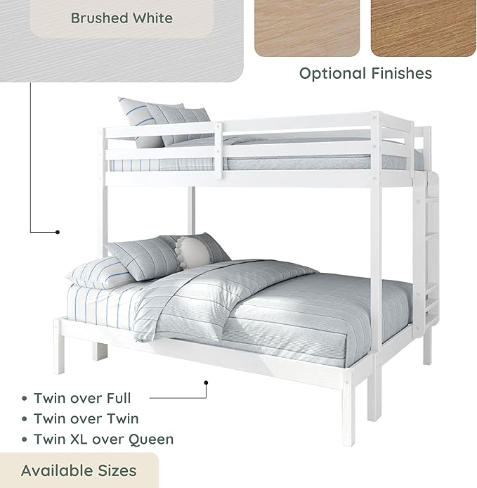 Grain & Grove Bear Twin Over Full Bunk Bed, Sturdy Bunk Bed Frame - Image 7
