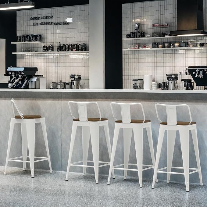 30 Inch Swivel Bar Stools Set of 4, Counter Height Bar Stools - Image 9