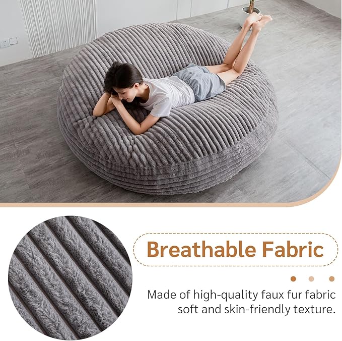BYBYME 3 in 1 Bean Bag Chairs, Bean Bag Bed - Image 8