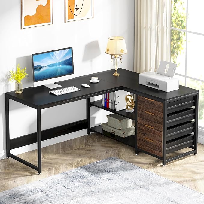 LITTLE TREE 59-Inch L Shaped Desk - Image 2