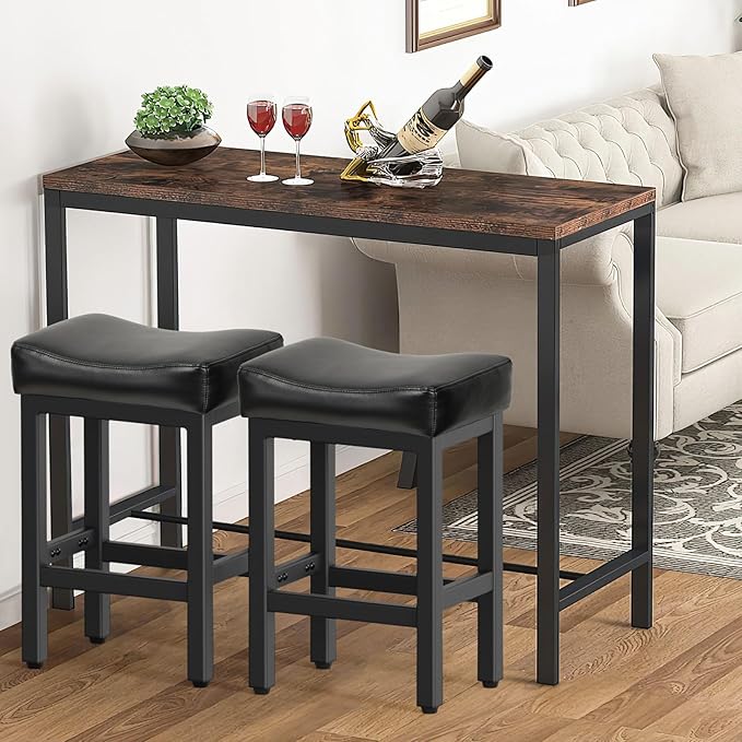 Counter Height Bar Stools Set of 3, 24 Inch Barstools - Image 6
