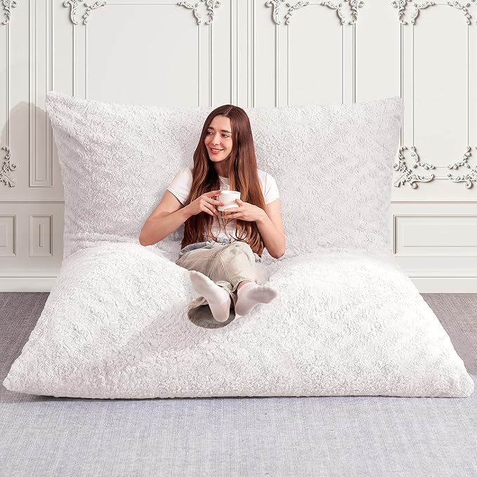 HABUTWAY 4 in 1 Bean Bag Chair, Giant Memory Foam Filling Bean Bag Sofa - Image 3