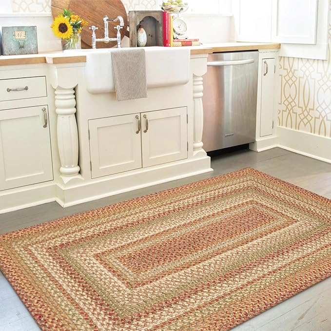 Homespice Harvest Premium Jute Braided Area Rug, Natural Jute Yarn Rustic by Homespice