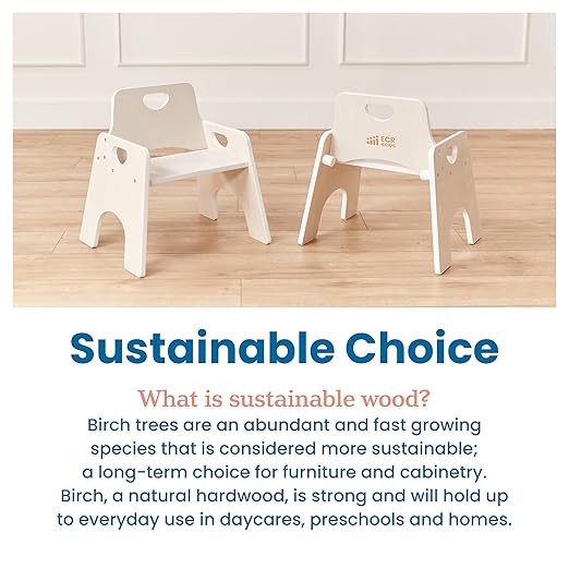 ECR4Kids Stackable Wooden Toddler Chair, Kids Furniture - Image 8