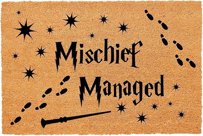 Funny Coir Doormat Magical Fantasy Front Door Mat Entryway Indoor and Outdoor by FNDMCTPS