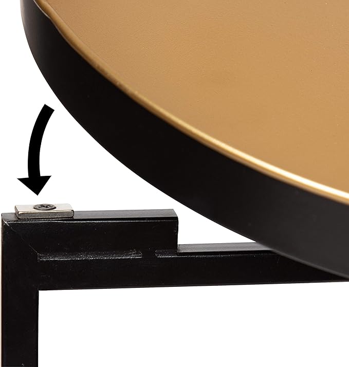 Kate and Laurel Celia Round Foldable Tray Accent Table, Modern Minimalist - Image 6