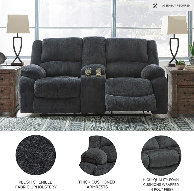 Signature Design by Ashley Draycoll Contemporary Double Reclining Manual - Image 4