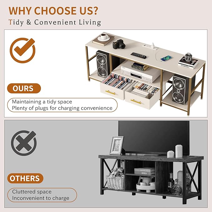 TV Stand for 75 Inch TV, TV Stands for Living Room - Image 6