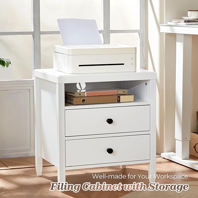 Huuger White Nightstand Set of 2, Night Stand - Image 6