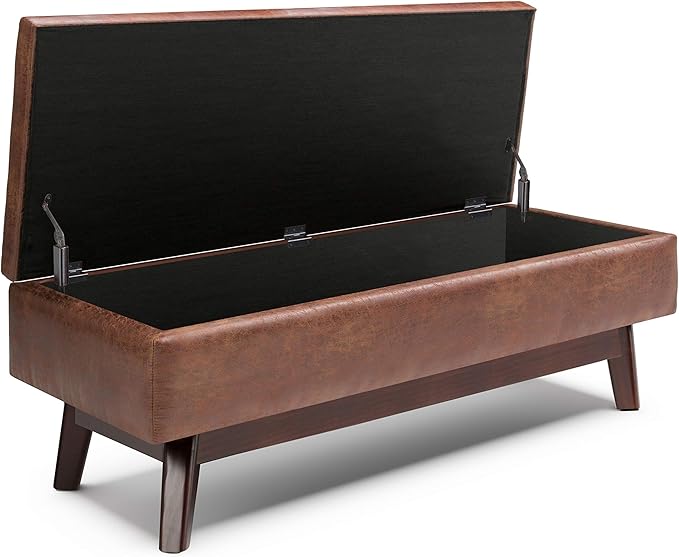 SIMPLIHOME Owen 48 inch Wide Mid Century Modern Rectangle Rectangular Storage - Image 4