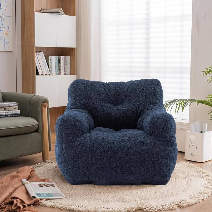 Recaceik Bean Bag Chairs, Tufted Soft Stuffed Bean Bag Chair by Recaceik