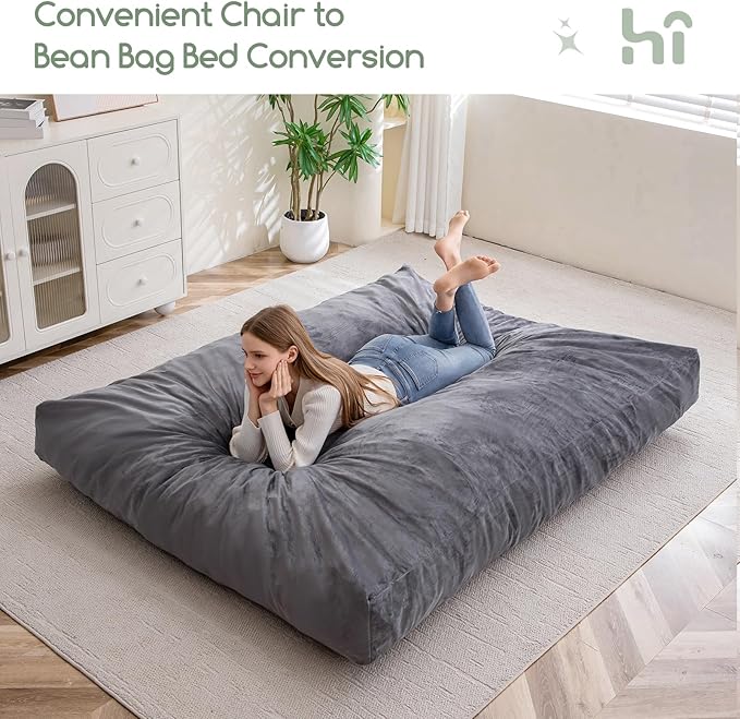 HIGOGOGO Giant Bean Bag Chair Bed - Image 5