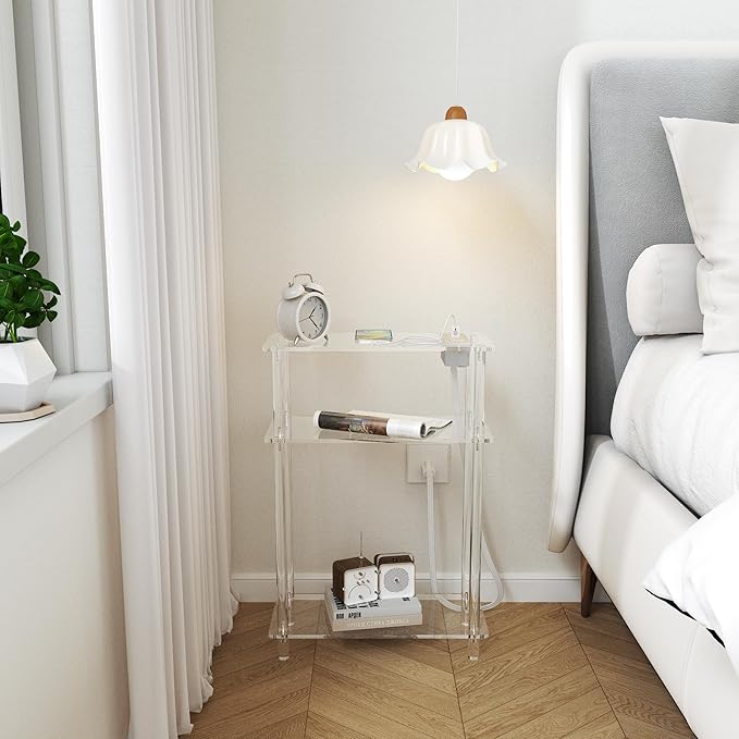 HMYHUM Acrylic Narrow Side Table - Image 7