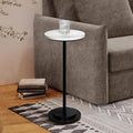 Drink Table, Carved Table Top Martini Table, Small Side Table, Weighted Base by COVLON