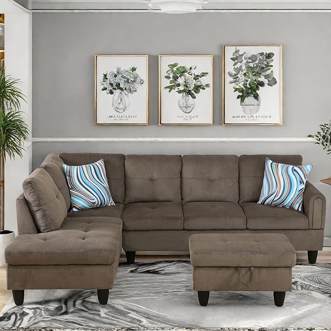 Convertible Sectional Couch, Large L Shaped Couch - Image 3