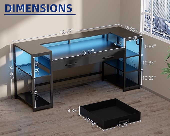 Pamray 58 Inch Computer Desk - Image 2