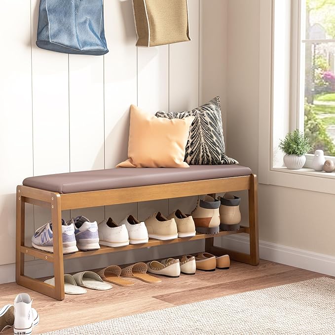 Shoe Storage Bench with Cushion - Image 8