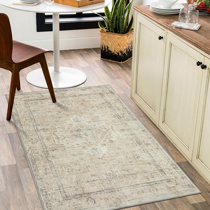 LIVEBOX Entryway Rug 3x5 Washable Area Rugs by LIVEBOX