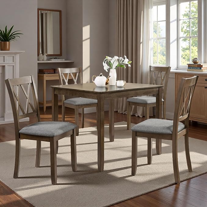 Dining Table Set, Wooden Kitchen Table Set - Image 2