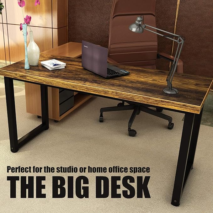 TOPSKY 59" Big Large Computer Office Desk 1.88" Thickness Desktop - Image 8
