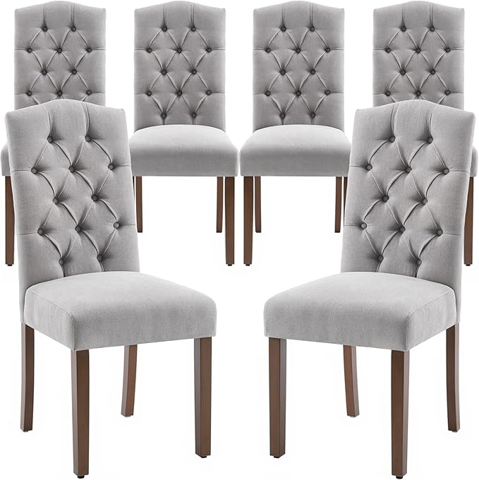 Tufted Upholstered Parsons Dining Chair by SNUGWAY