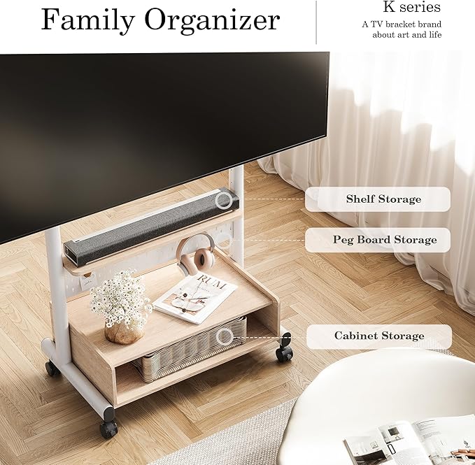 FITUEYES Rolling TV Floor Stand - Image 2