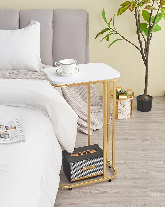 C Shaped End Table, 27 inches High Side Table - Image 7