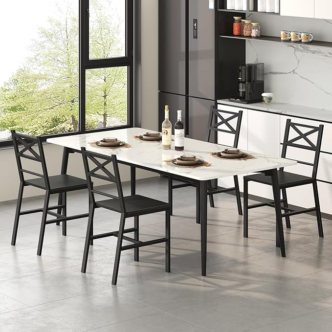 Dining Chair Set of 2, Rustic Wooden Kitchen Chairs - Image 6