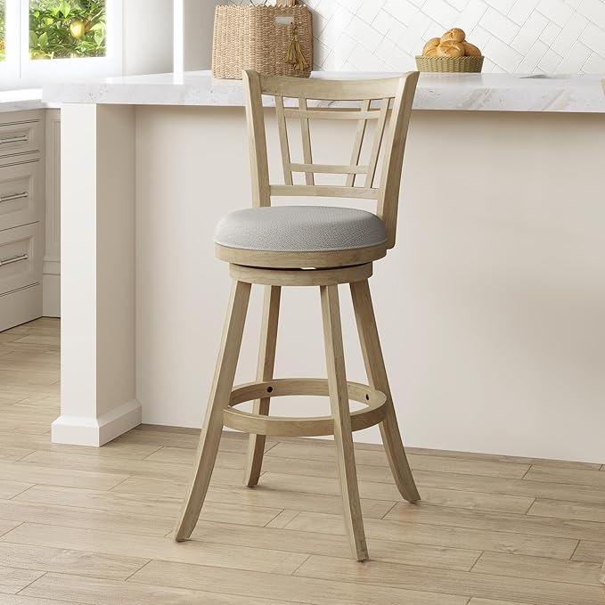 Hillsdale Fairfox 30.5" Wood Swivel Bar Height Stool - Image 2