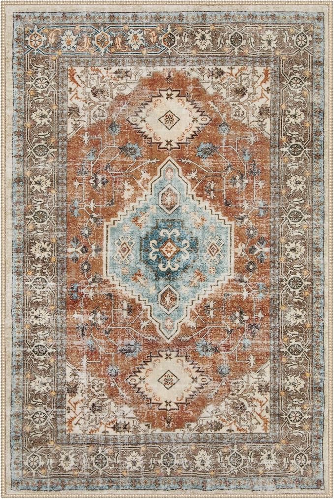 Lahome Oriental Small Rugs for Entryway, 2x3 Rug Non Slip Washable Door Mat - Image 7