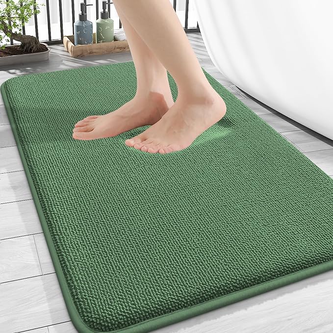 OLANLY Thick Memory Foam Bath Mat Rug 30x20, Extra Soft Absorbent Bathroom Rug by OLANLY